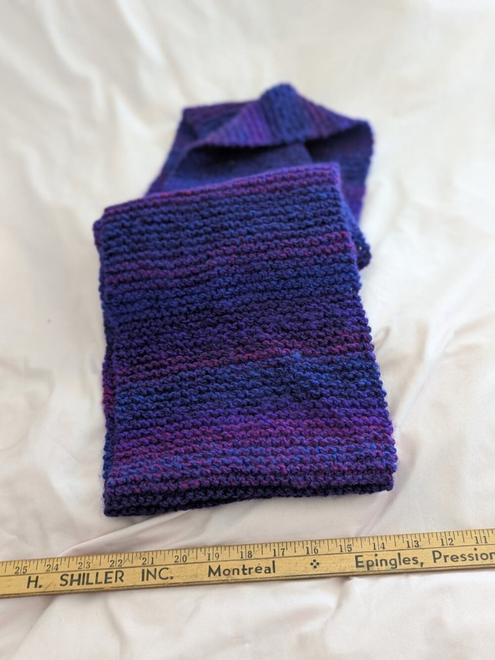 Purple Blue Knit Infinity Scarf - Picture 2 of 5
